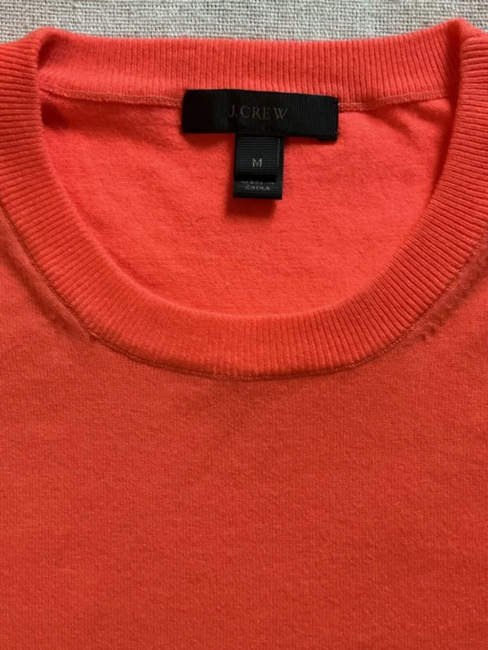 NWOT J Crew Women’s Cotton Jackie Shell, Bright Orange, Sz M, Style 29349